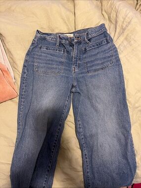 Madewell The Emmett Wide-Leg Full Length Jeans Patch Pocket Edition Sz 30